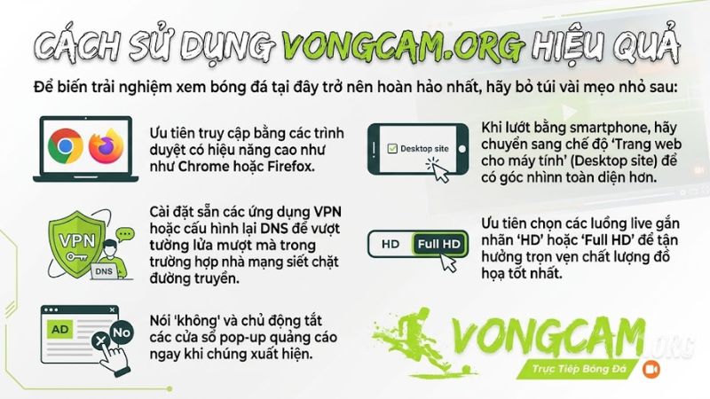 Cách sử dụng Vongcam.org hiệu quả