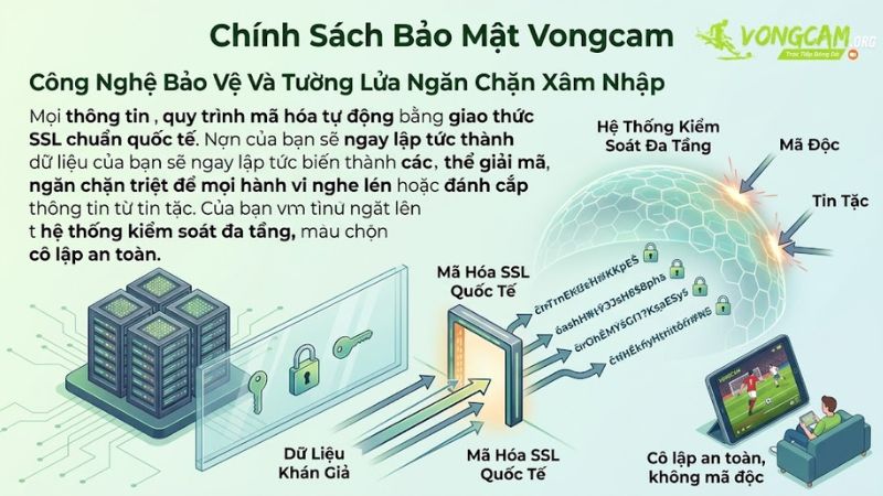 Hệ thống mã hóa thông tin SSL hiện đại bảo vệ tài khoản người dùng tại Vongcam. Hệ thống mã hóa thông tin SSL hiện đại bảo vệ tài khoản người dùng tại Vongcam.