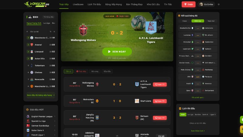 Vongcam TV – Web Xem Bóng Đá Trực Tuyến Đỉnh Cao, Miễn Phí 2026